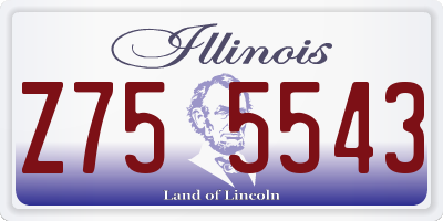 IL license plate Z755543
