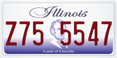 IL license plate Z755547