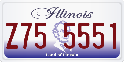 IL license plate Z755551