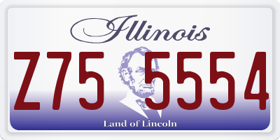 IL license plate Z755554