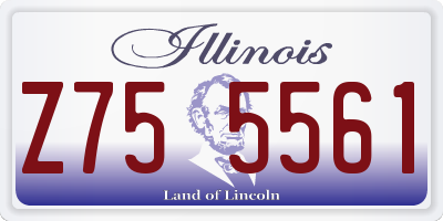 IL license plate Z755561
