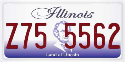 IL license plate Z755562