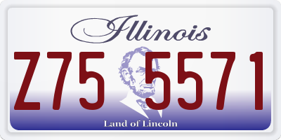 IL license plate Z755571