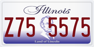IL license plate Z755575