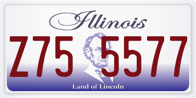 IL license plate Z755577