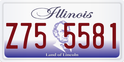 IL license plate Z755581