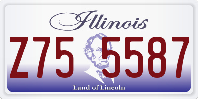 IL license plate Z755587