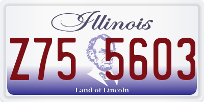 IL license plate Z755603