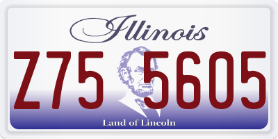 IL license plate Z755605