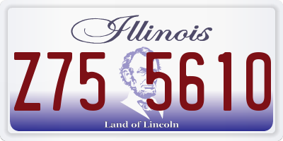 IL license plate Z755610