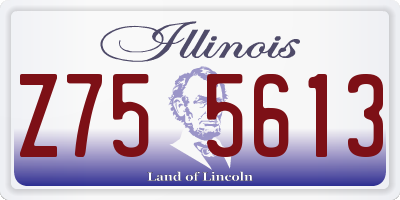 IL license plate Z755613