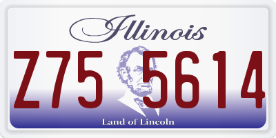 IL license plate Z755614