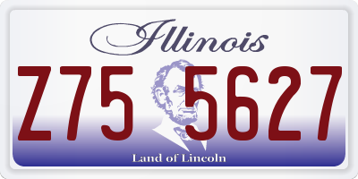 IL license plate Z755627