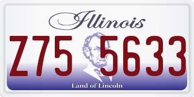 IL license plate Z755633
