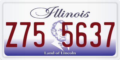 IL license plate Z755637