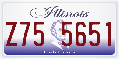 IL license plate Z755651