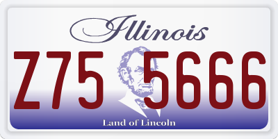 IL license plate Z755666