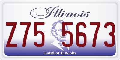 IL license plate Z755673