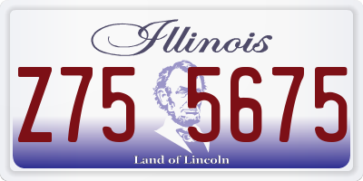 IL license plate Z755675