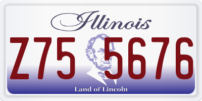 IL license plate Z755676