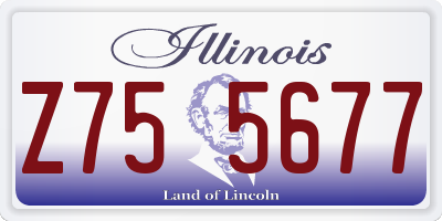 IL license plate Z755677