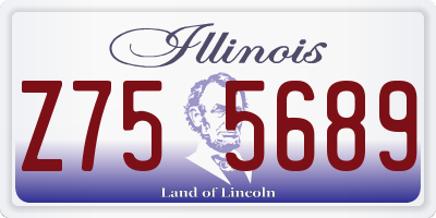 IL license plate Z755689