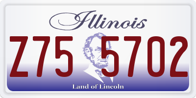 IL license plate Z755702