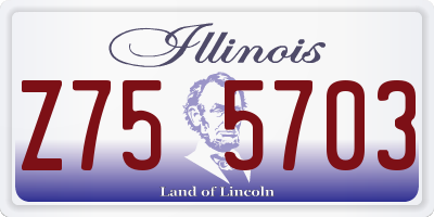 IL license plate Z755703