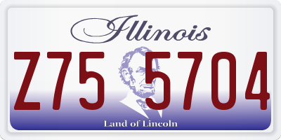 IL license plate Z755704