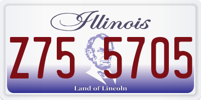 IL license plate Z755705