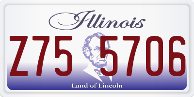 IL license plate Z755706
