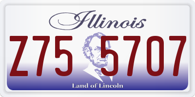 IL license plate Z755707
