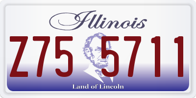 IL license plate Z755711