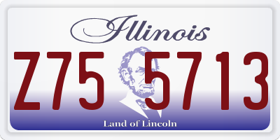 IL license plate Z755713