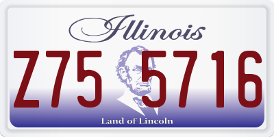 IL license plate Z755716