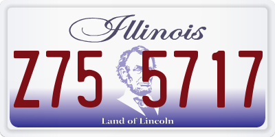 IL license plate Z755717