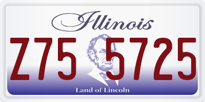 IL license plate Z755725