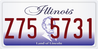IL license plate Z755731