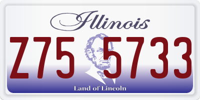 IL license plate Z755733