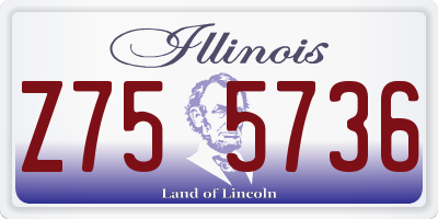 IL license plate Z755736
