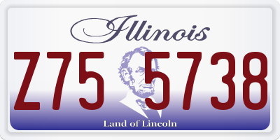 IL license plate Z755738