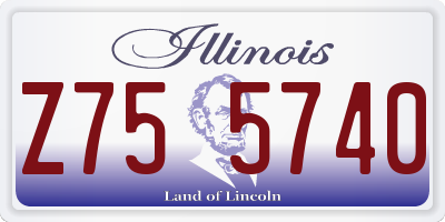 IL license plate Z755740
