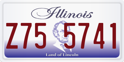 IL license plate Z755741