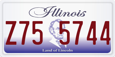 IL license plate Z755744