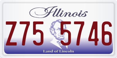 IL license plate Z755746