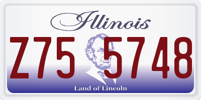 IL license plate Z755748