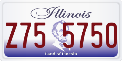 IL license plate Z755750