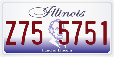 IL license plate Z755751