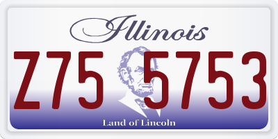 IL license plate Z755753