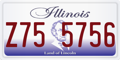IL license plate Z755756